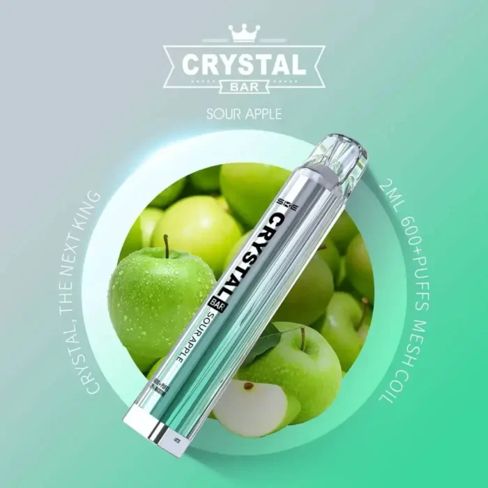 10 x SKE Crystal Bar 600 Sour Apple 2% Nikotin