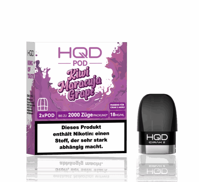 HQD Cirak 2 – Kiwi Maracuja Grape Pods – Bild 1