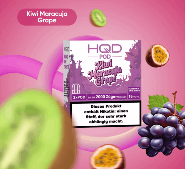 HQD Cirak 2 – Kiwi Maracuja Grape Pods – Bild 2